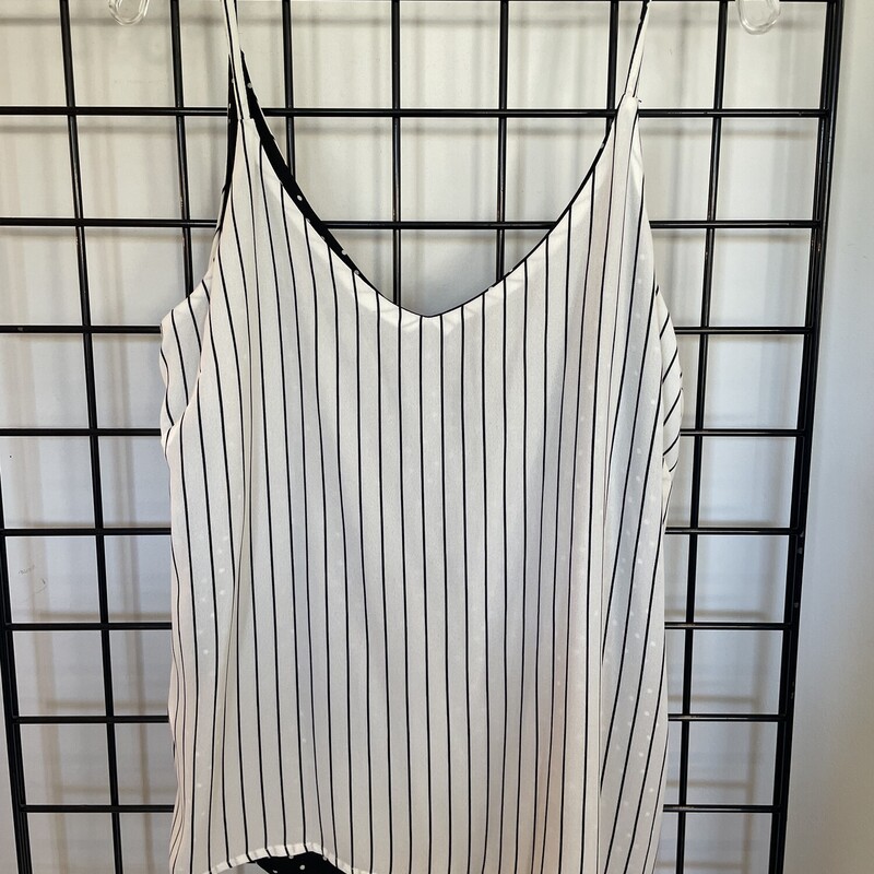 Reversable Tank, Blk/whi, Size: L