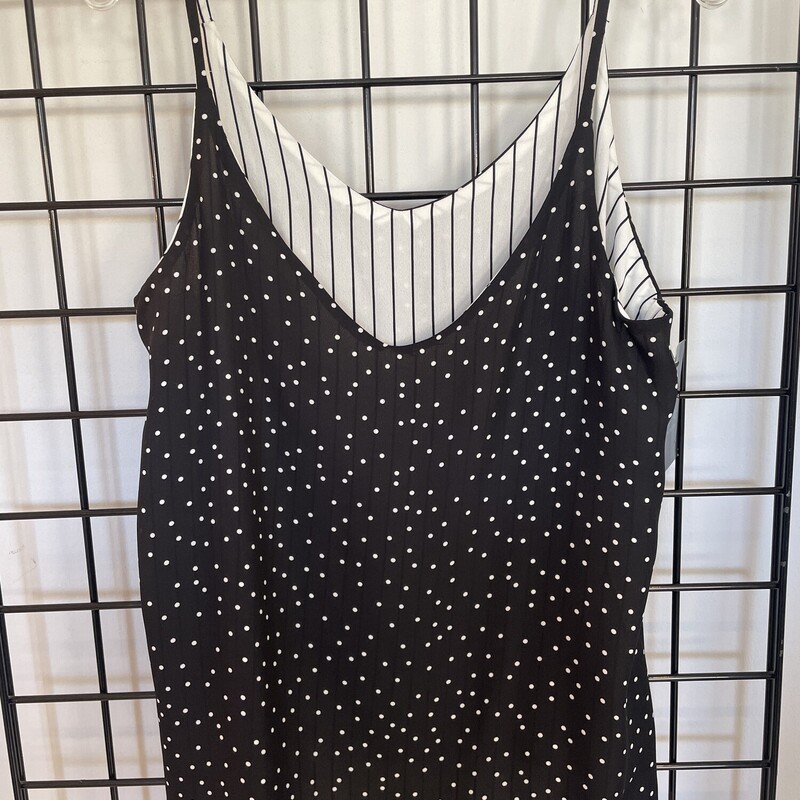 Reversable Tank, Blk/whi, Size: L