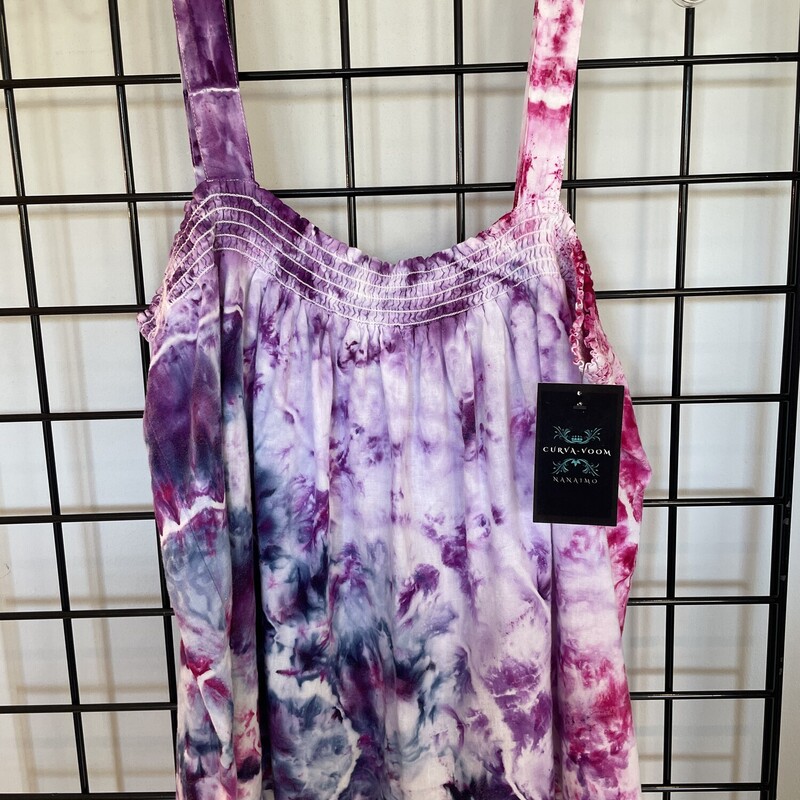 Hand Dyed Tank, Tie Dye, Size: 2X