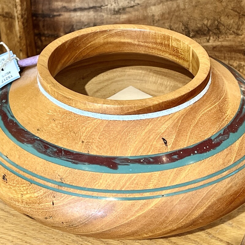 Bowl Handcrafted G. Zeff, Wood,
Size: 9Rx5H