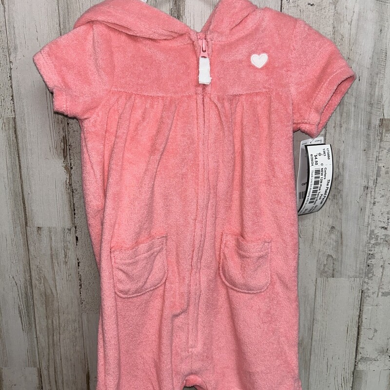 NEW 12M Pink Terry Romper