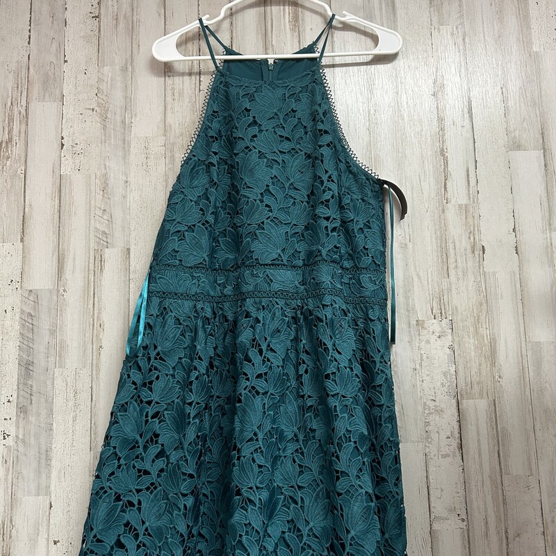 Sz14 Green Lace Printed D