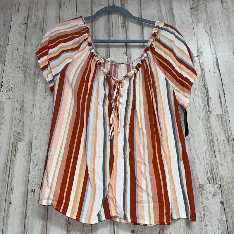 XL Red Striped Top
