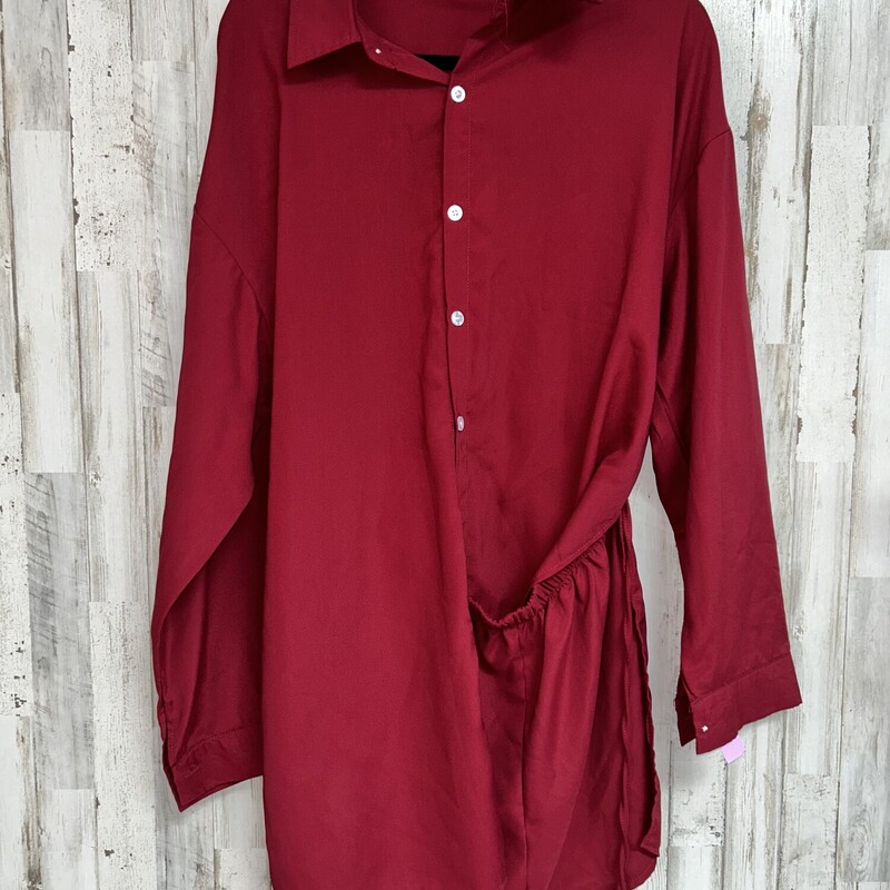 S Red Button Up Romper