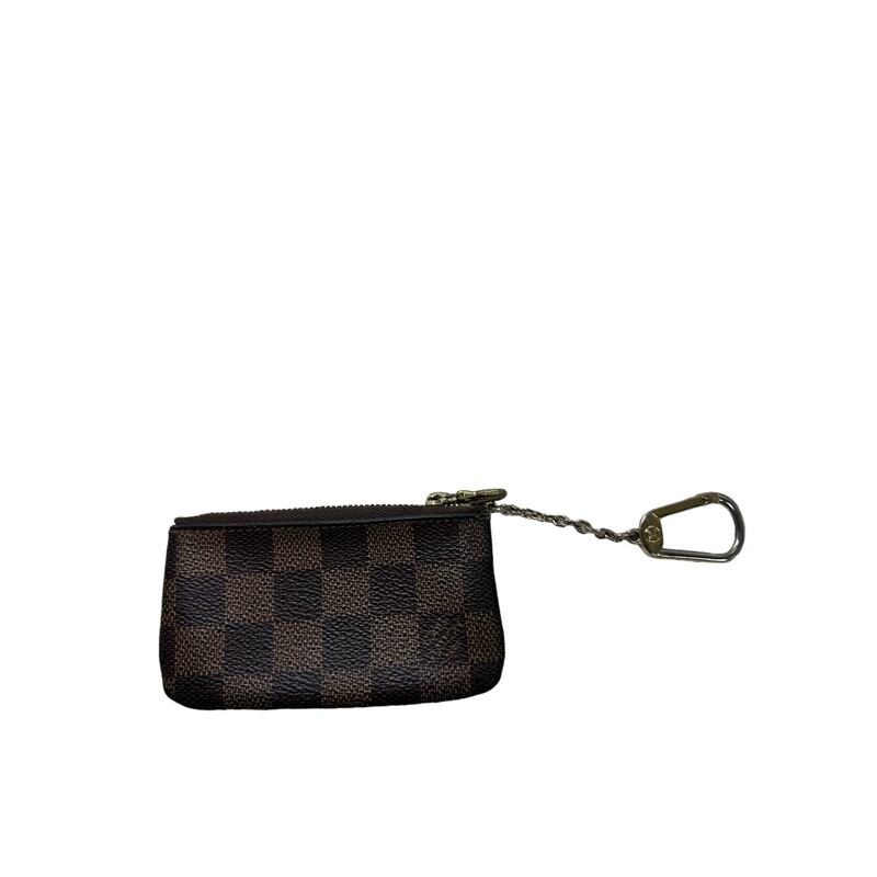 Louis Vuitton Keychain, Ebene, Size: OS<br />
<br />
Note: Hardware tarnished and marks on canvas