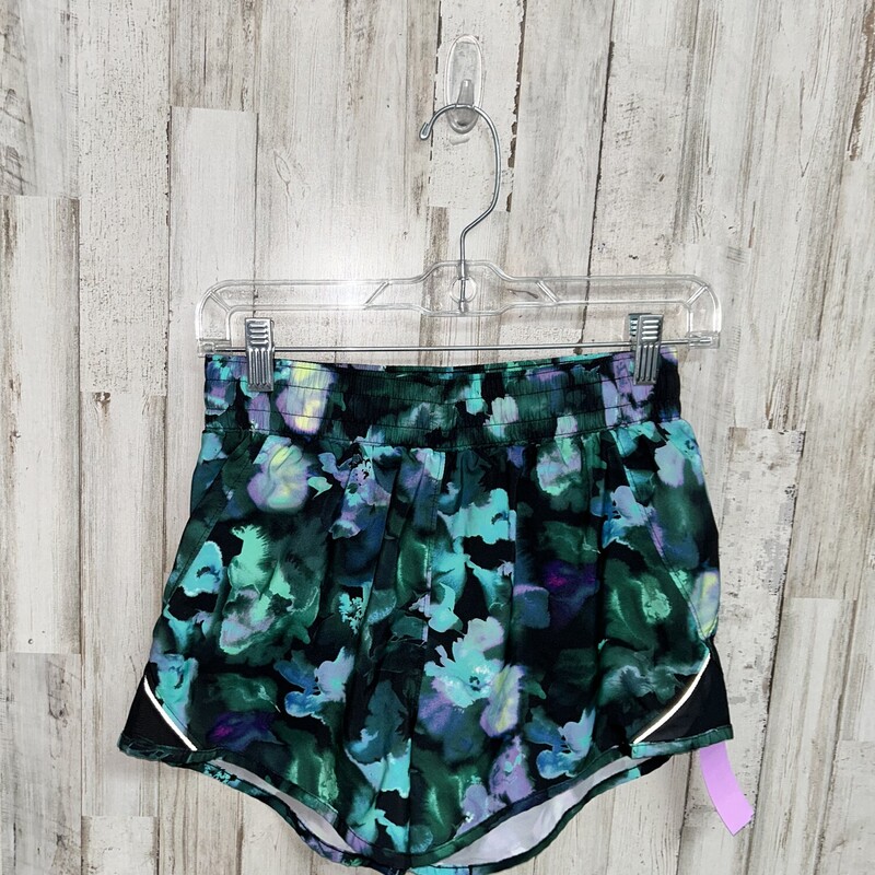 XS Green Floral Shorts, Green, Size: Ladies XS