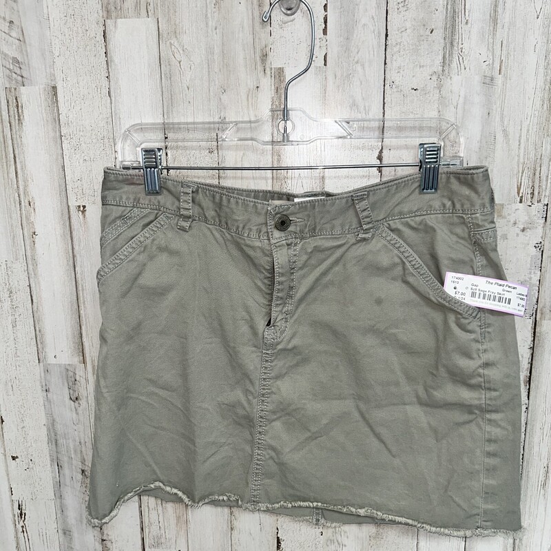 Sz8 Sage Fray Skirt, Green, Size: Ladies M