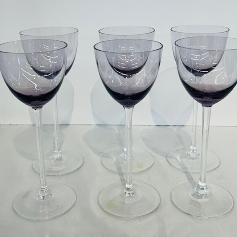 Set of 6 Czech Republic Wine Glasses
Purple Clear Size: 3 x 7.5H