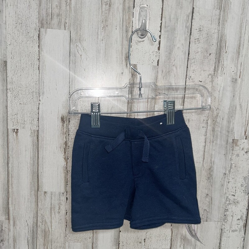 3/6M Navy Cotton Shorts, Navy, Size: Boy 0-9m