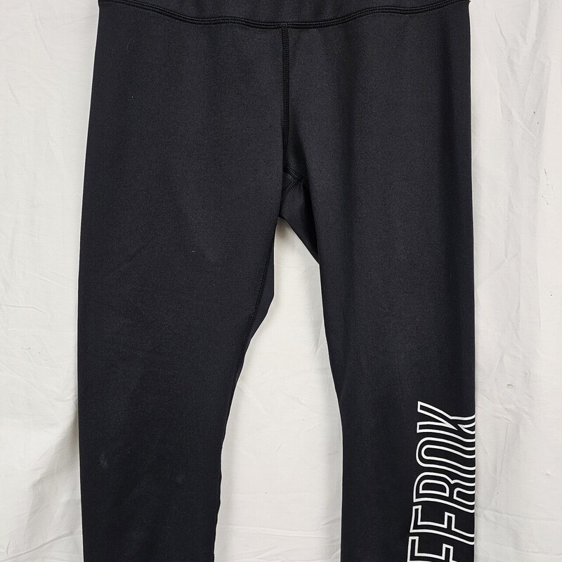 Reebok Body Fitness Capri Pants, Black, Womens Size: Small, Polyester/ Spandex Blend,  pre-owned
