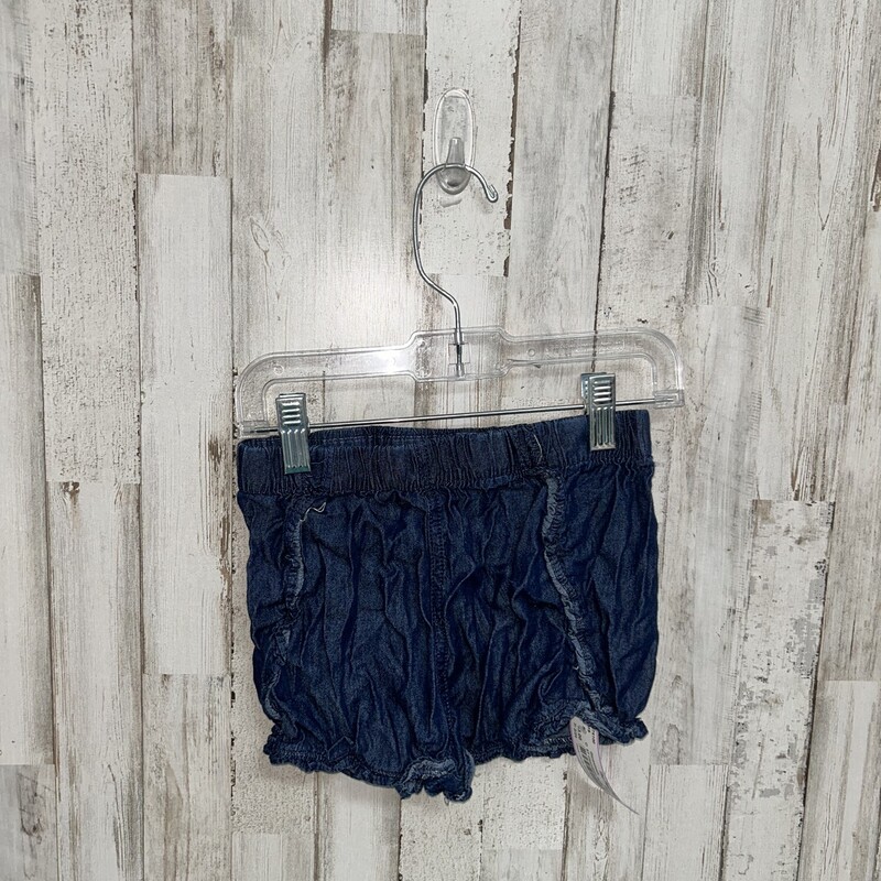 5T Chambray Ruffle Shorts, Blue, Size: Girl 5T