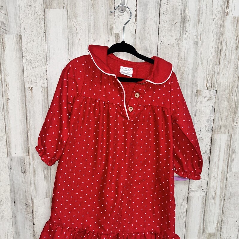 12/18M Red Dotted Night G, Red, Size: Girl 6-12m