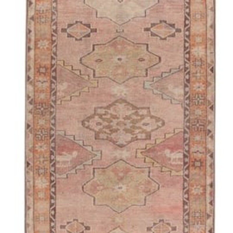 Jaipur Canteena Runner
Orange Brown Pink
Size: 2'1x6'L
Strong synthetic materials make Canteena collection rugs perfect for active family environments. These rugs resist staining, fading, and wear for dependable performance even in homes with pets and children.
Jesse features a series of traditional rug medallions over an ombre base, the pattern rhythmic and playful. Light borders frame the composition. Use to complement decor themes like southwestern and boho-chic.
The 100% polyester rug surface maintains a flat profile for easy cleaning. This rug is power-loomed and printed, then finished with a resilient traction backing for added stability in any setting.
Use a dry white cloth to blot spills before they set. Vacuum using a suction-only setting or hard surface attachment
NEW Retail $149