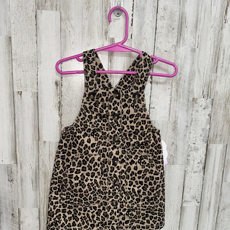 2T Leopard Overall Dress