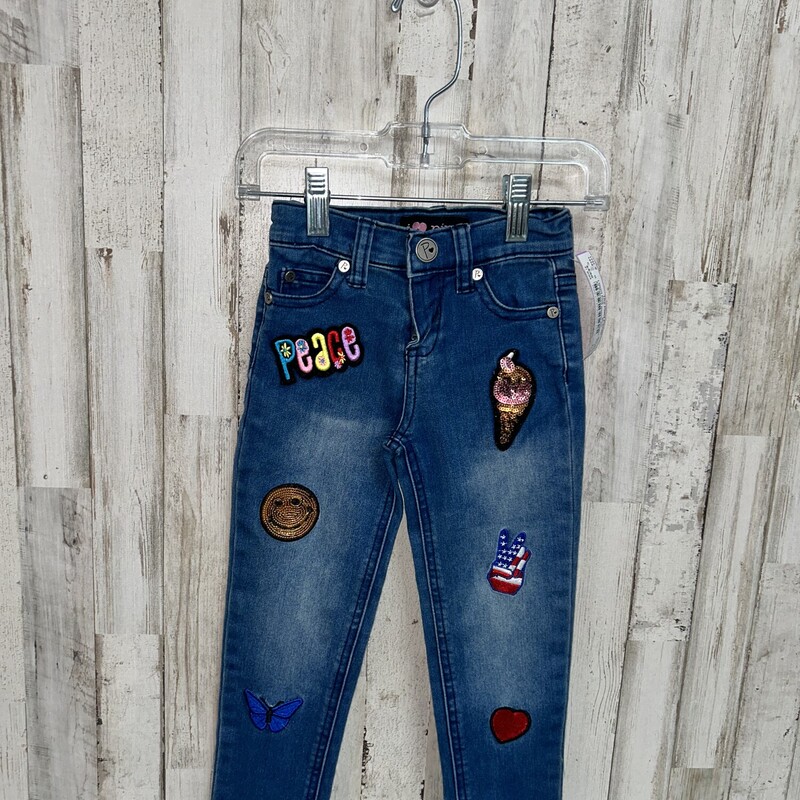 2T Patched Denim Jeggings