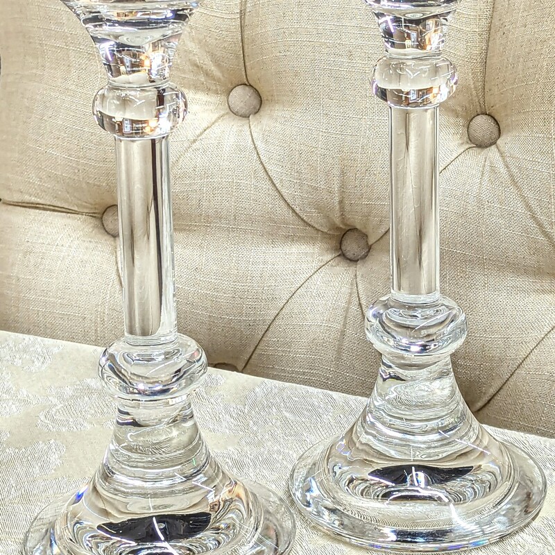 Val St. Lambert Pillar Candlestick Holders
Set of 2
Clear
Size: 4.5 x 10H