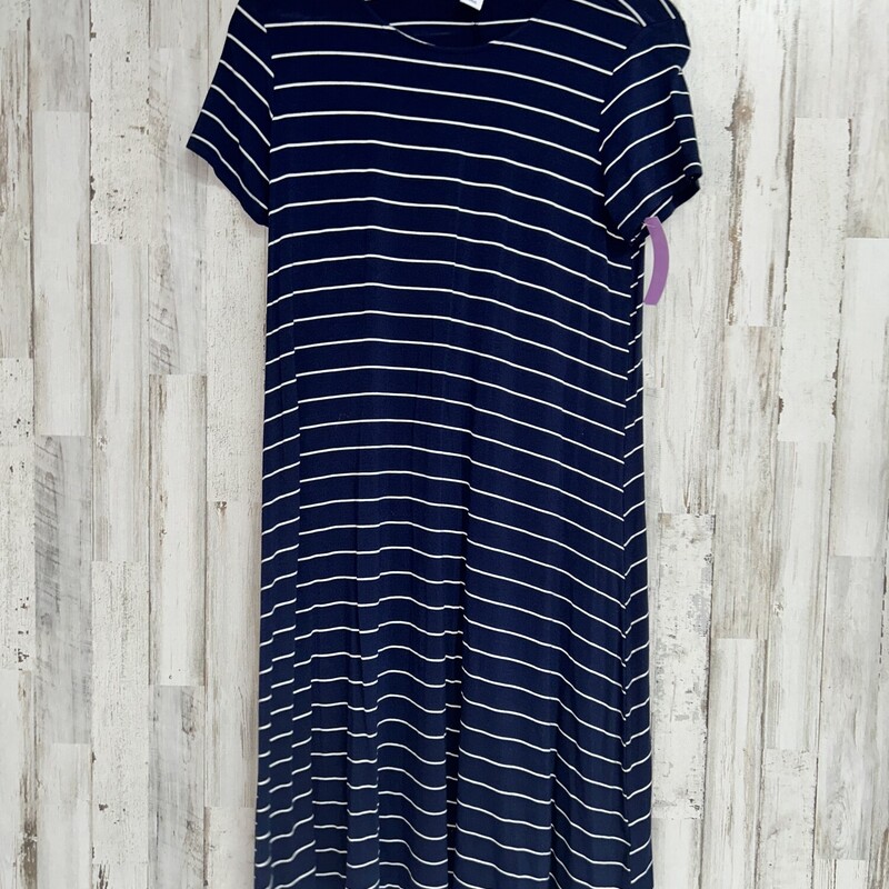 S Navy Striped Dress, Navy, Size: Ladies S