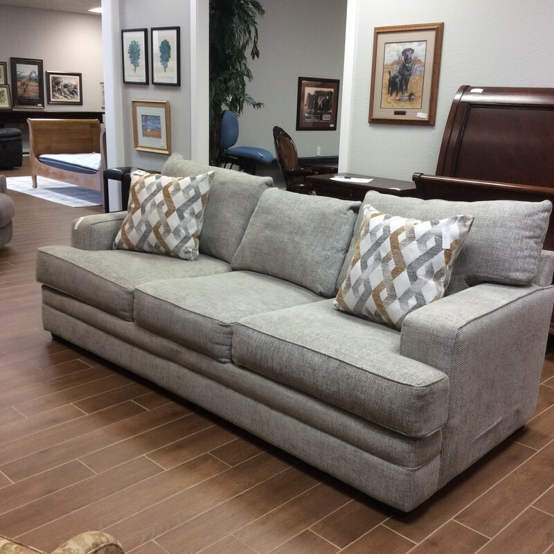 Super-sized and super comfy!  This sofa makes a statement. Two pilows included.