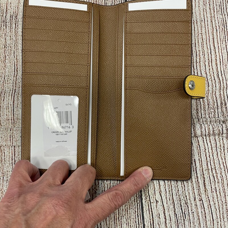 New Coach Wallet mustard