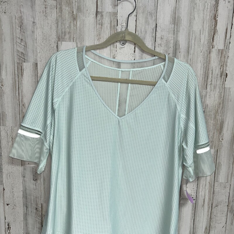 S Mint Mesh Cut Out Tee
