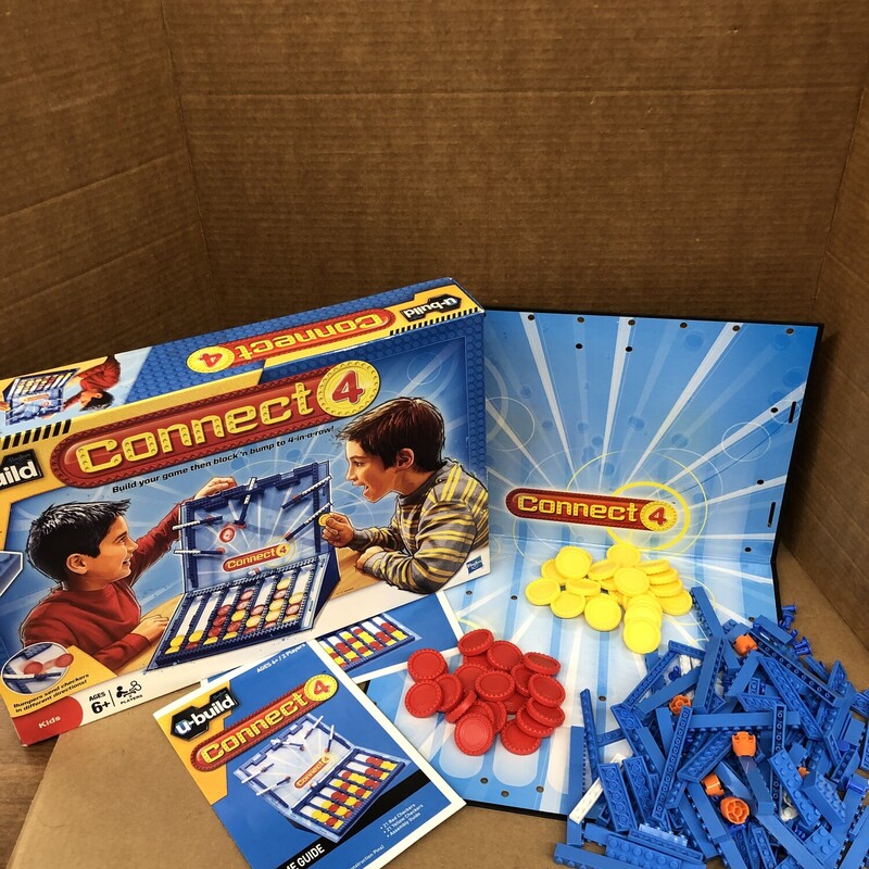 Connect 4, Complete, Size: Game

1 (lego) piece substituted with a different name brand piece