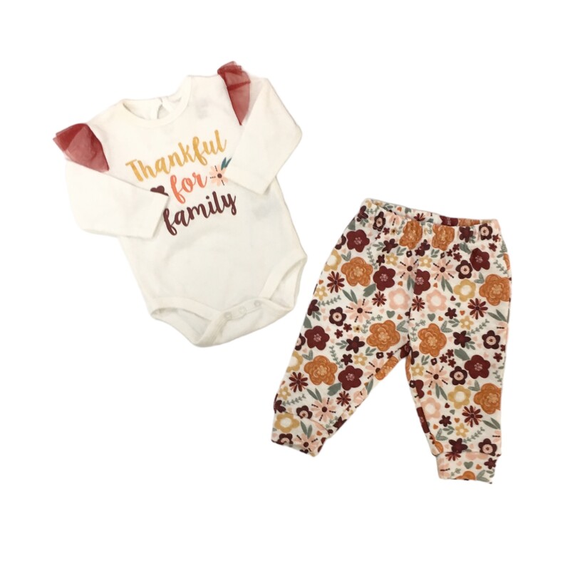 2pc Long Sleeve Onesie/Pa