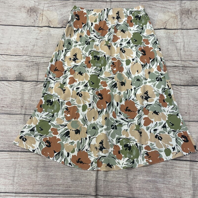 New lush floral print stretchy zip on the side skirt size large.