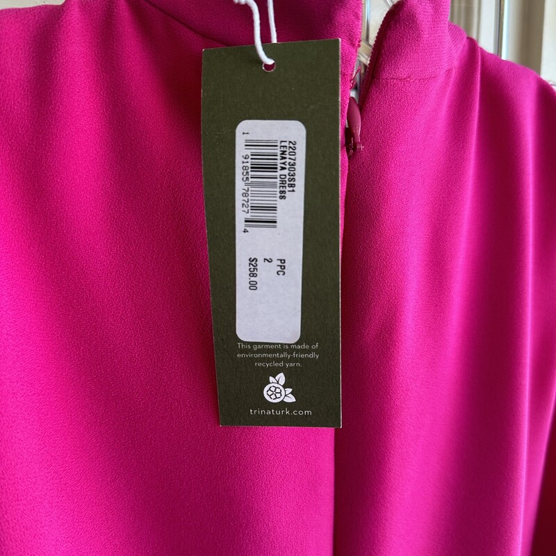NWT Trina Turk Los Angeles Sleeve Less Lenaya  Dress, HotPink, Size: 2/small<br />
New Tags $258.00<br />
All Sales Are Final. No Returns<br />
<br />
Pick Up In Store Within 7 Days of Purchase<br />
OR<br />
Have It Shipped<br />
<br />
Thanks For Shopping With Us :-)