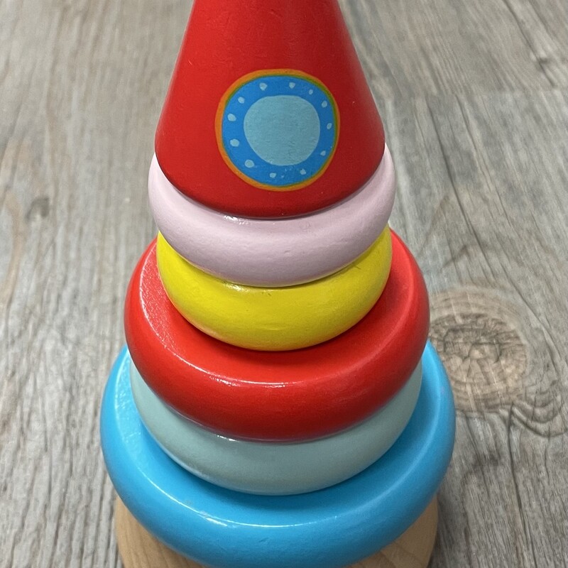 Manhattan Toy Magnetic Wooden Rocket Stacking Toy, Multi, Size: 1-3Y