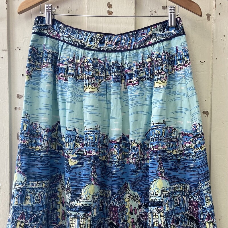 Blue/mag City Scape Skirt<br />
Blue/mag<br />
Size: 8