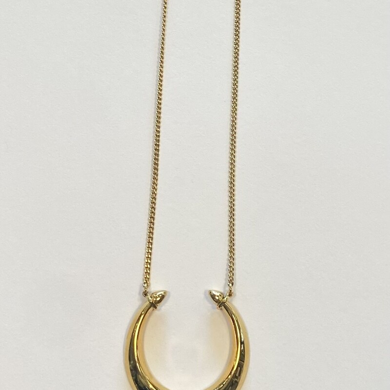 Gold Horseshoe Necklace<br />
Gold<br />
Size: Necklace