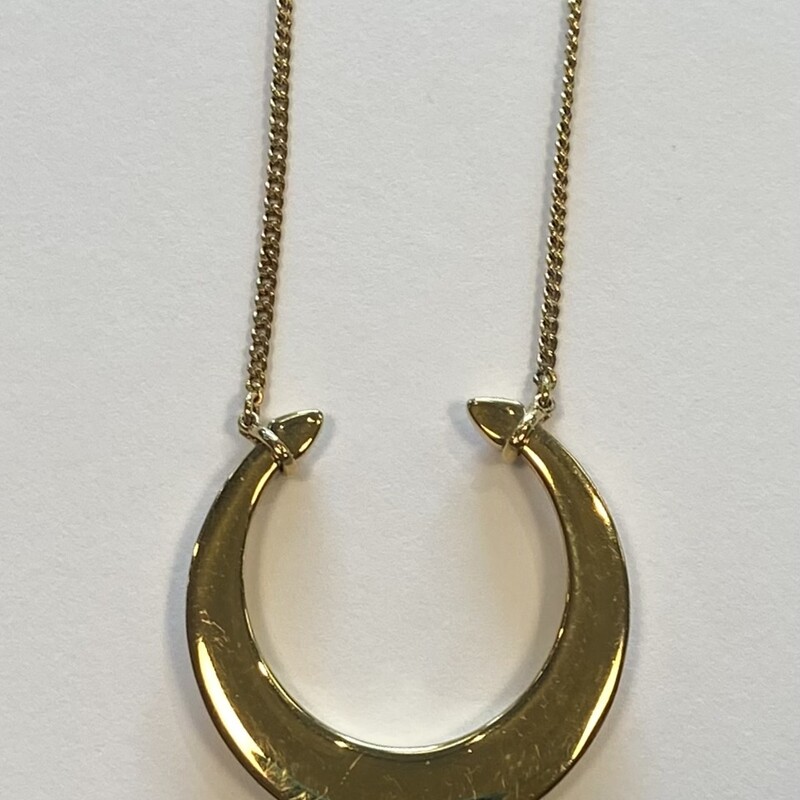 Gold Horseshoe Necklace<br />
Gold<br />
Size: Necklace