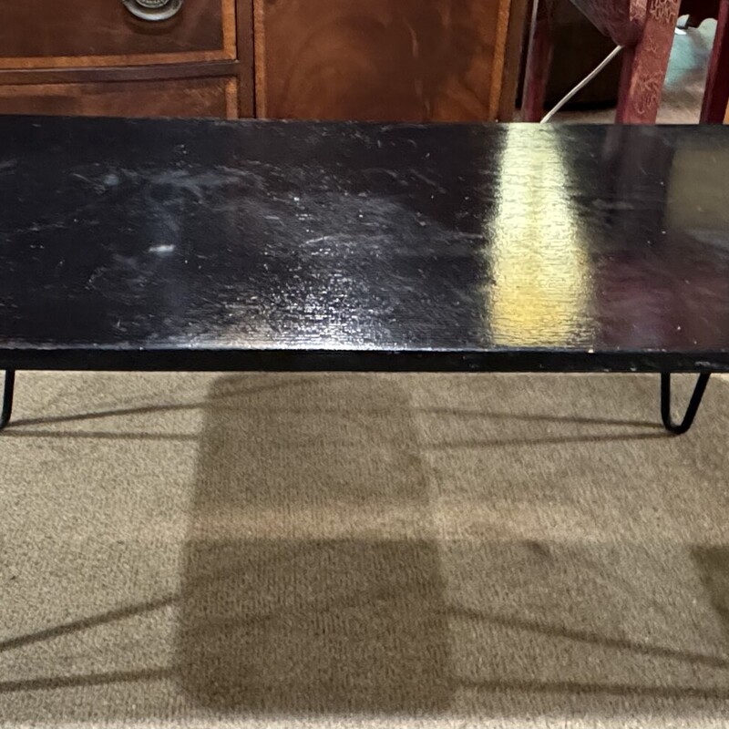 Black Coffee Table W/ Hairpin Legs
Hand Made
36 Inches Wide, 18 Inches Deep, 15 Inches High