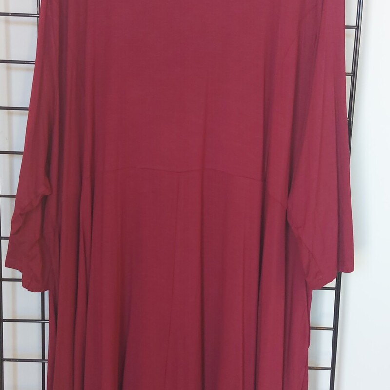 BloomChic Dress, Burgundy, Size: 5X