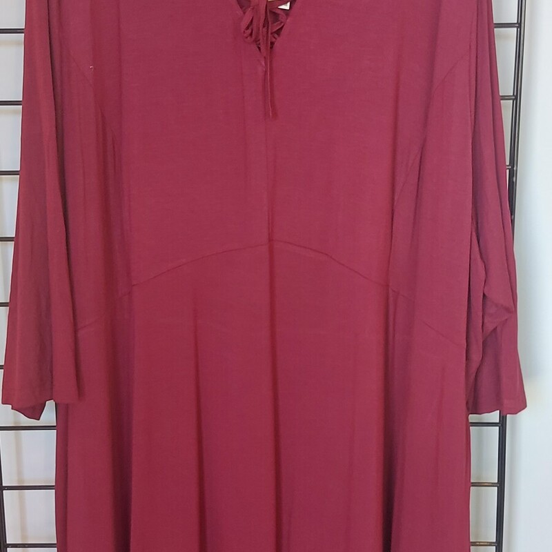 BloomChic Dress, Burgundy, Size: 5X