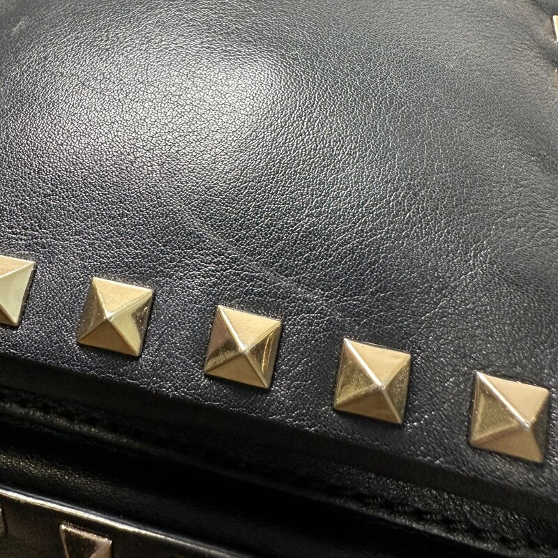 Valentino Rockstud Backpack<br />
Mini<br />
Black<br />
Minor scatching seen in photos