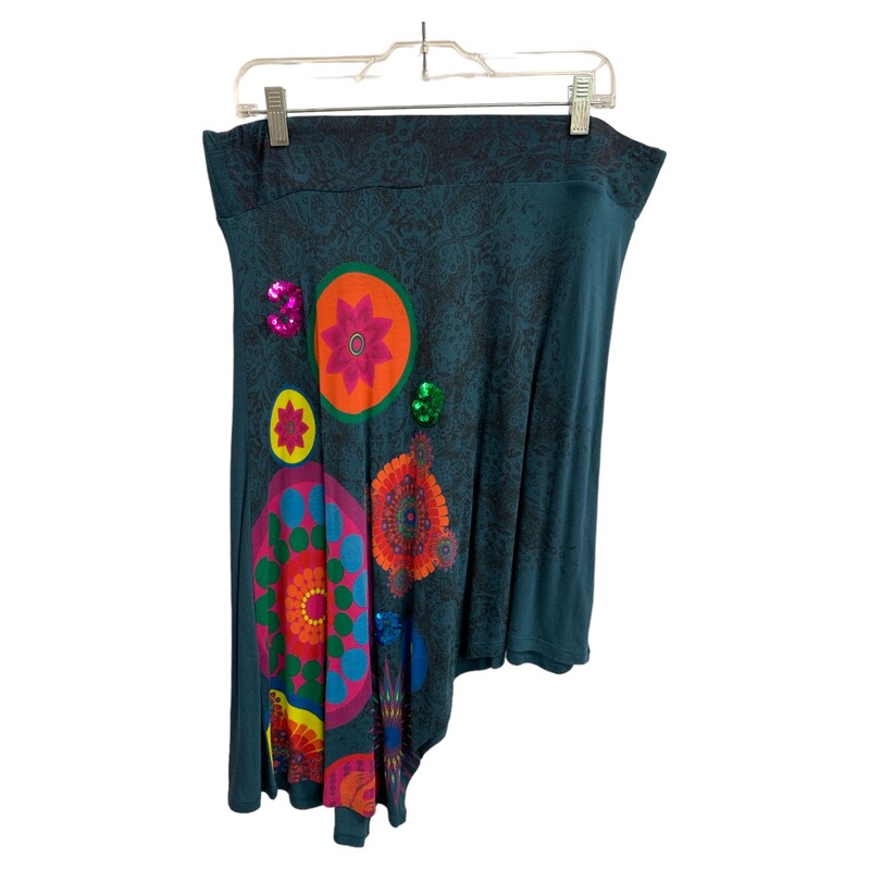 Desigual Skirt, Grn/mul, Size: XL