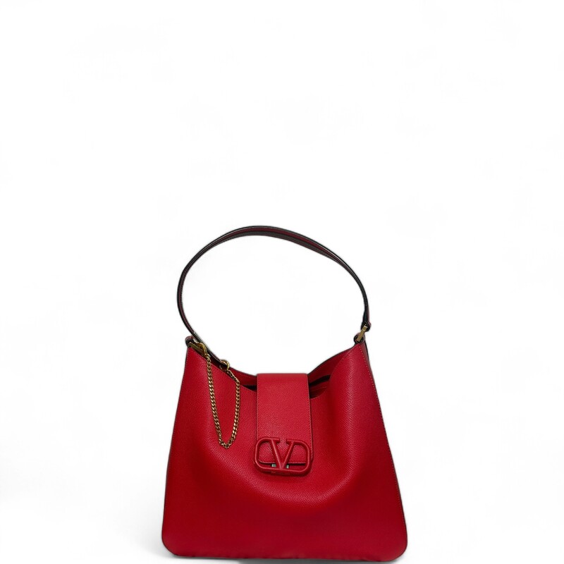 Valentino VSling Hobo, Red
Grainy Leather
Dimensions: 13.5X11.5