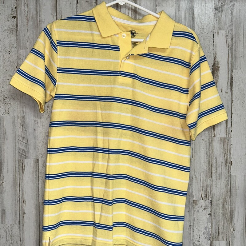 14/16 Yellow Stripe Polo, Yellow, Size: Boy 10 Up