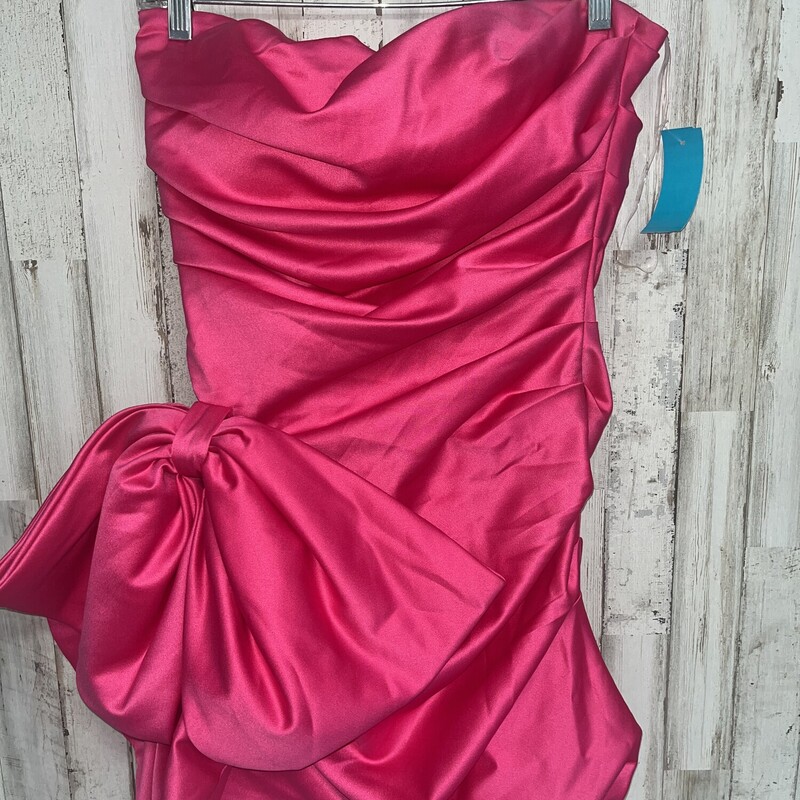 M Hot Pink Bow Dress, Pink, Size: Ladies M