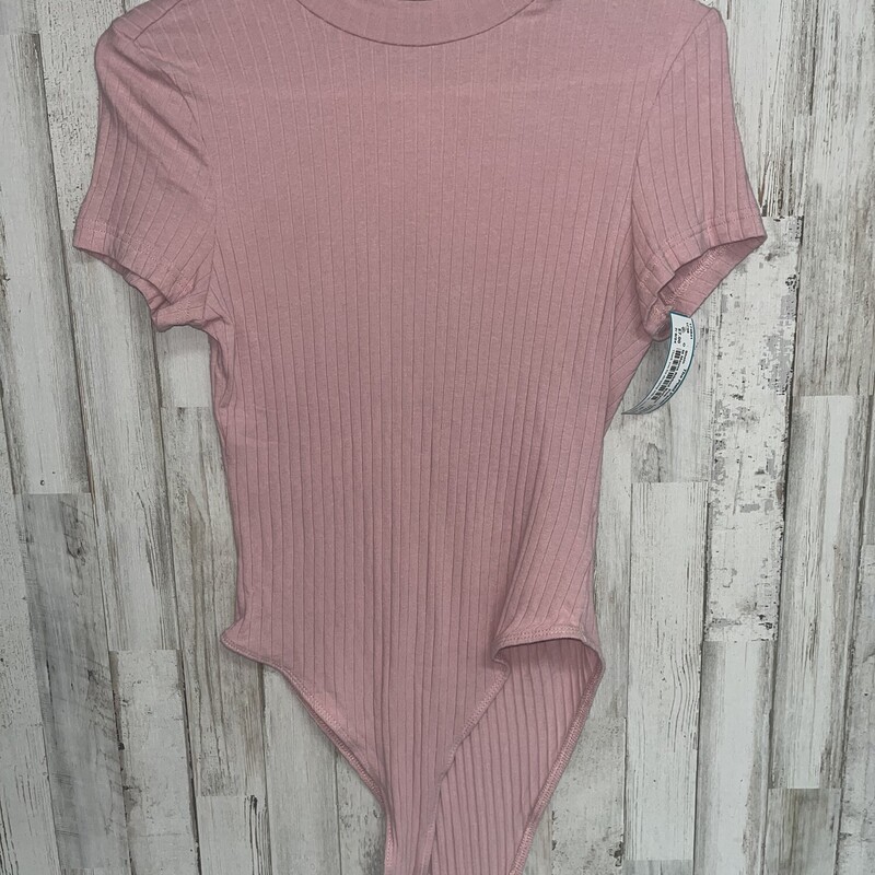 M Mauve Ribbed Bodysuit, Pink, Size: Ladies M