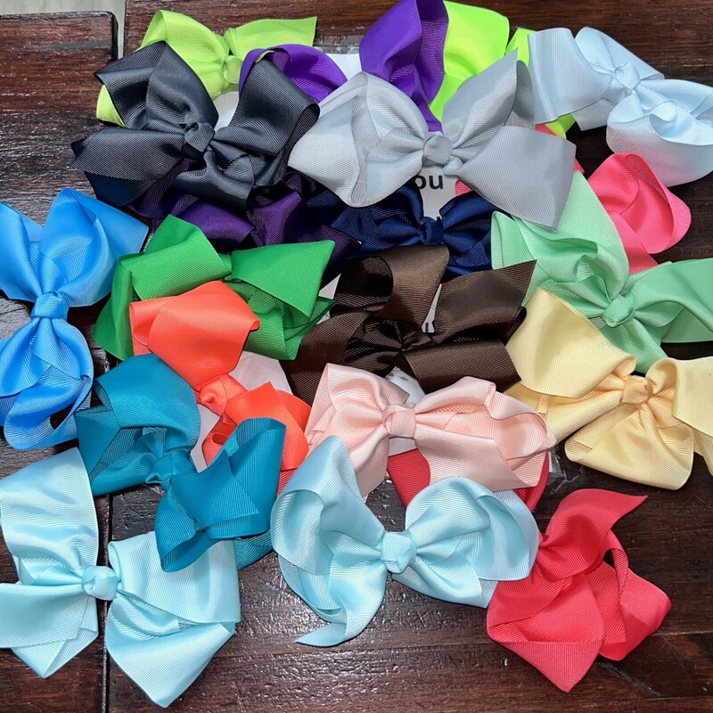 20pk Med Clip In Bows, Blue, Size: Bows