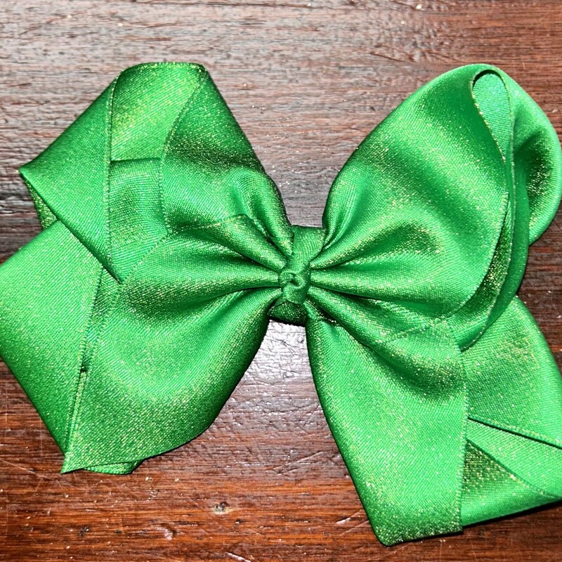Med Green Glitter Bow, Green, Size: Bows