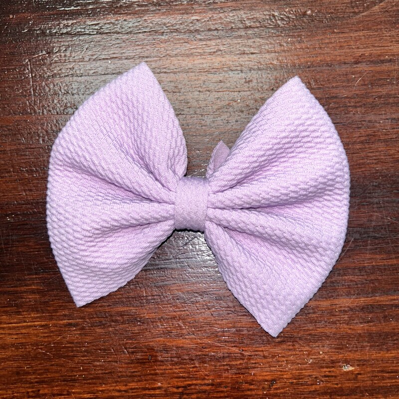 Lilac Waffle Bow, Purple, Size: Bows
