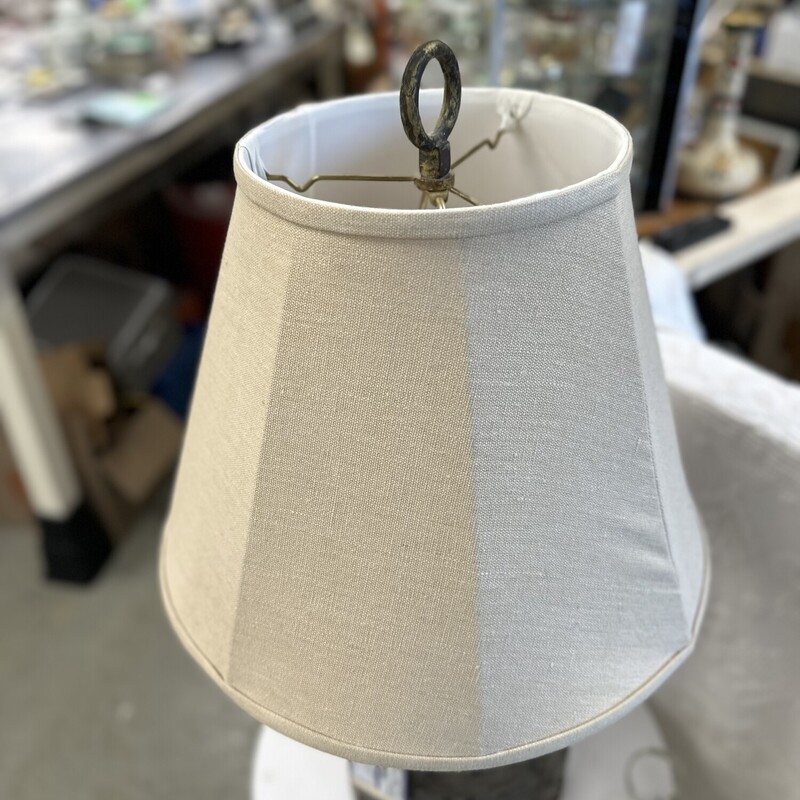 Chapman Brown `Studded` Lamp, shade included.<br />
Size: 30H