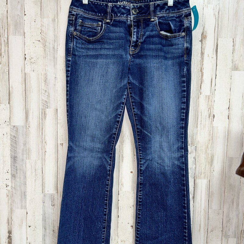12 Drk Denim Flare Jeans, Blue, Size: Ladies L
