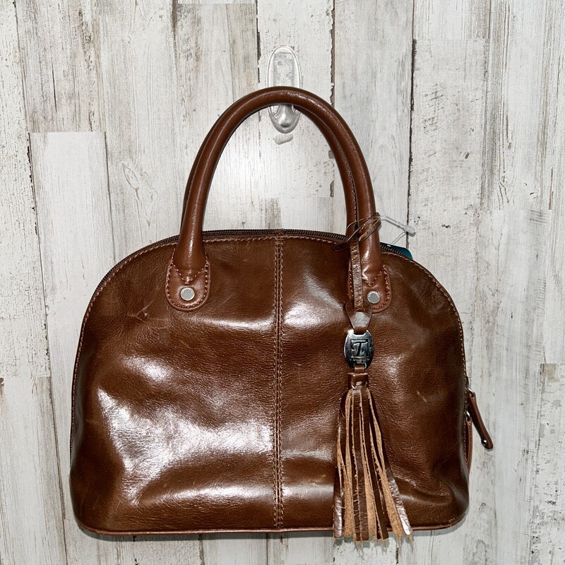 Brown Leather Tassel Purs