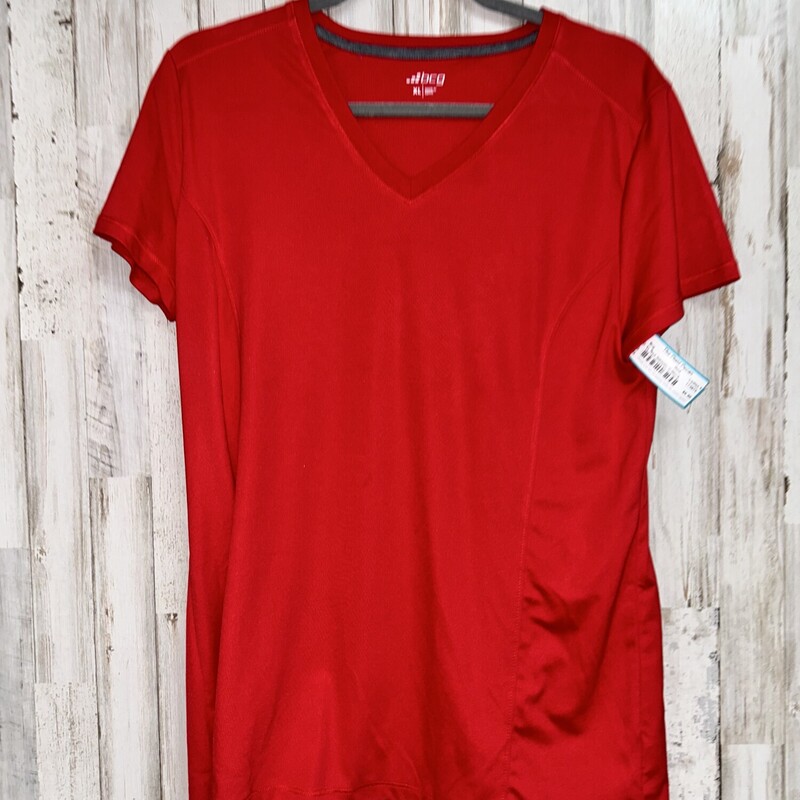 XL Red Athletic V-Neck, Red, Size: Ladies XL