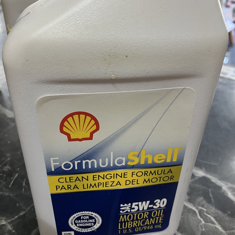Conventional Motor Oil, Shell 5W 30,
Size: 1 Quart