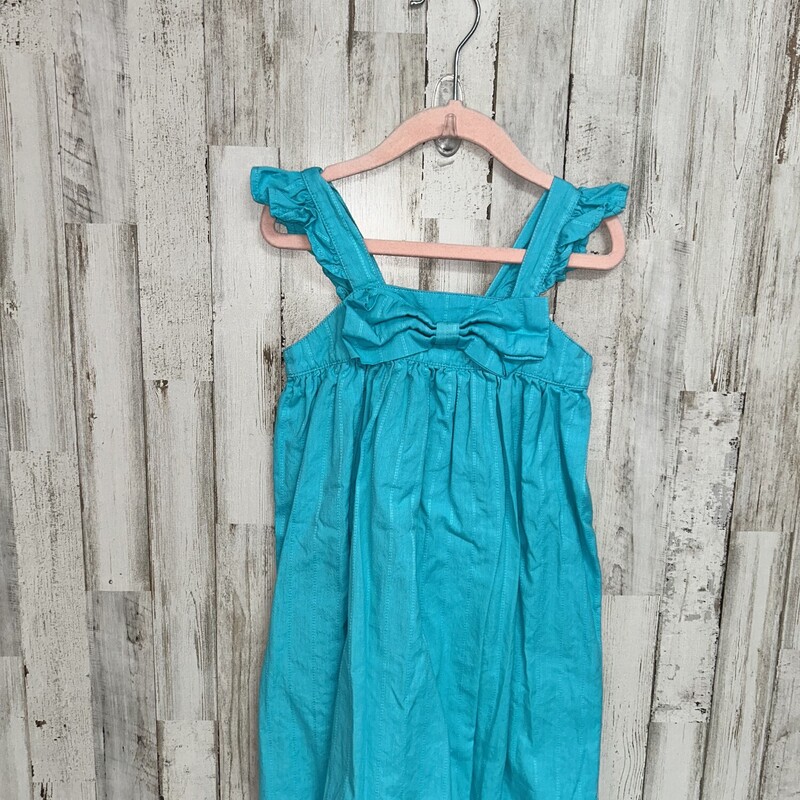 5 Aqua Bow Tank Dress, Blue, Size: Girl 5T